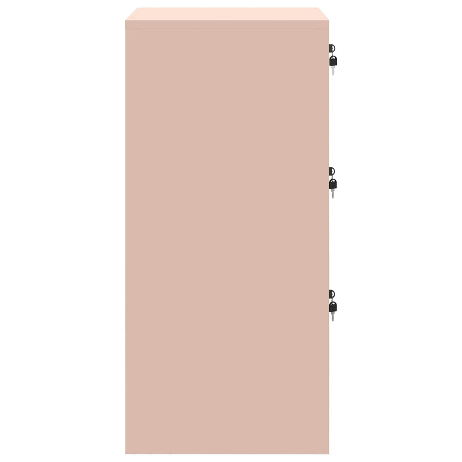 Bestandenkast 44 X 50 X 106,5 Cm Koudgewalst Staal Roze