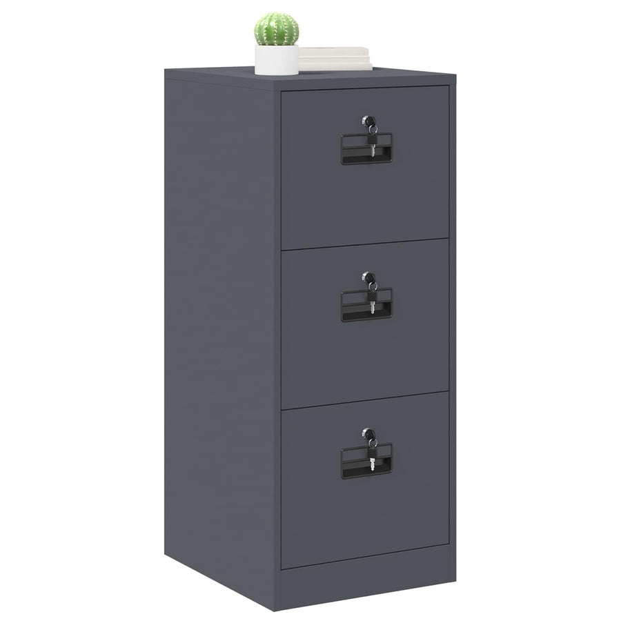 Bestandenkast 44 X 50 X 106,5 Cm Koudgewalst Staal Antraciet