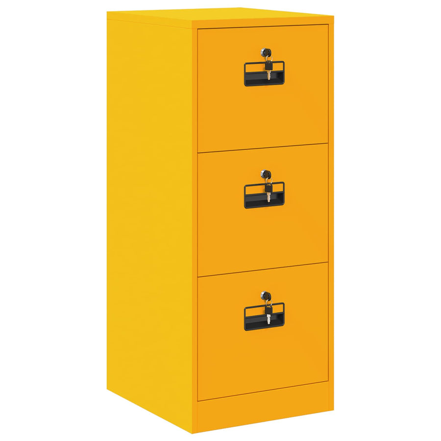 Bestandenkast 44 X 50 X 106,5 Cm Koudgewalst Staal Mosterdgeel