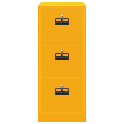 Bestandenkast 44 X 50 X 106,5 Cm Koudgewalst Staal Mosterdgeel