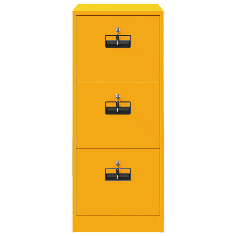 Bestandenkast 44 X 50 X 106,5 Cm Koudgewalst Staal Mosterdgeel