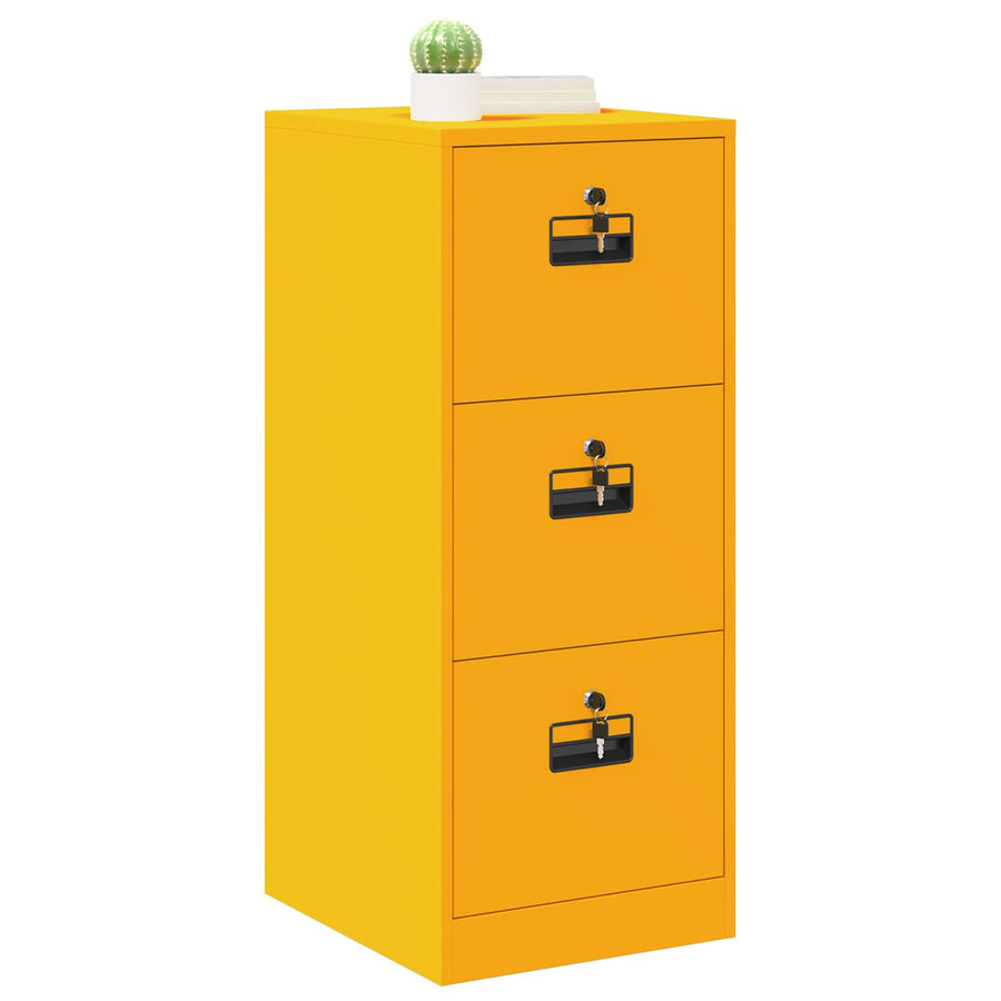 Bestandenkast 44 X 50 X 106,5 Cm Koudgewalst Staal Mosterdgeel
