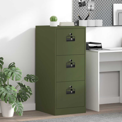Bestandenkast Olijf Groen 44 x 50 x 106,5 cm Koudgewalst Staal