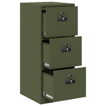 Bestandenkast Olijf Groen 44 x 50 x 106,5 cm Koudgewalst Staal