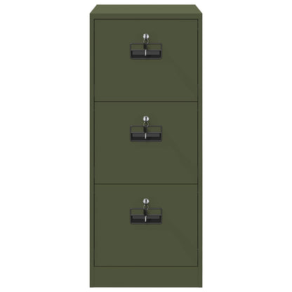 Bestandenkast Olijf Groen 44 x 50 x 106,5 cm Koudgewalst Staal