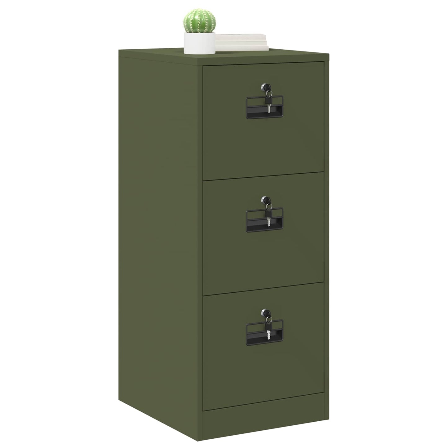 Bestandenkast Olijf Groen 44 x 50 x 106,5 cm Koudgewalst Staal