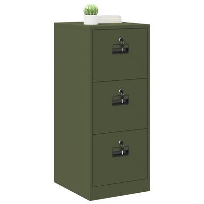 Bestandenkast Olijf Groen 44 x 50 x 106,5 cm Koudgewalst Staal