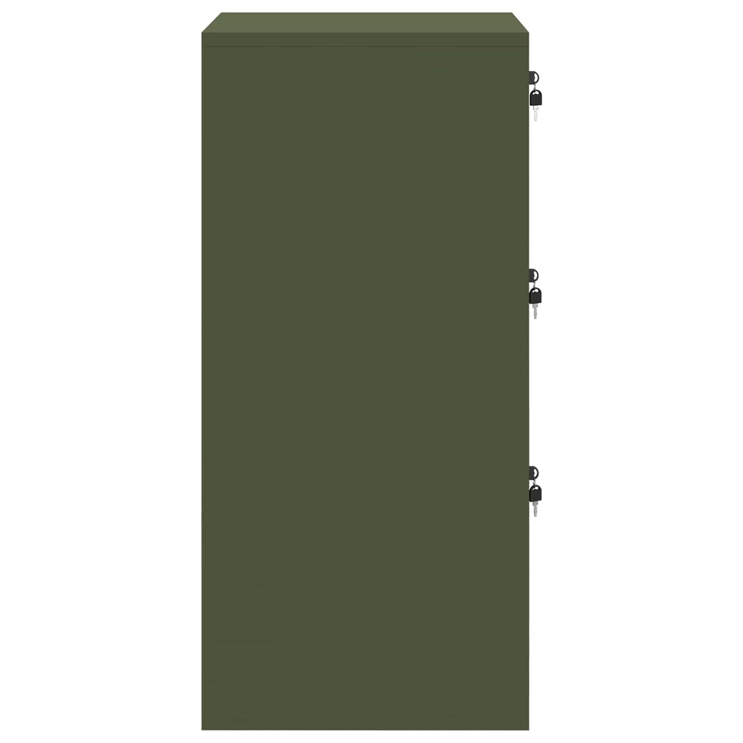 Bestandenkast Olijf Groen 44 x 50 x 106,5 cm Koudgewalst Staal