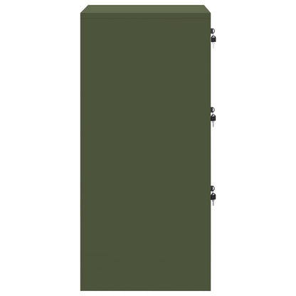 Bestandenkast Olijf Groen 44 x 50 x 106,5 cm Koudgewalst Staal