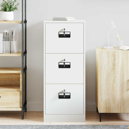 Bestandenkast Met Lade 44 X 50 X 106,5 Cm Koudgewalst Staal Wit