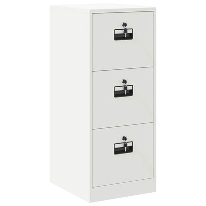 Bestandenkast Met Lade 44 X 50 X 106,5 Cm Koudgewalst Staal Wit