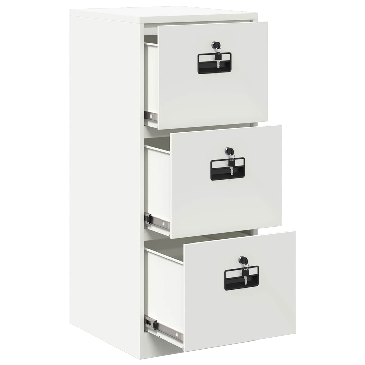 Bestandenkast Met Lade 44 X 50 X 106,5 Cm Koudgewalst Staal Wit