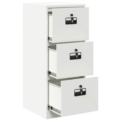 Bestandenkast Met Lade 44 X 50 X 106,5 Cm Koudgewalst Staal Wit