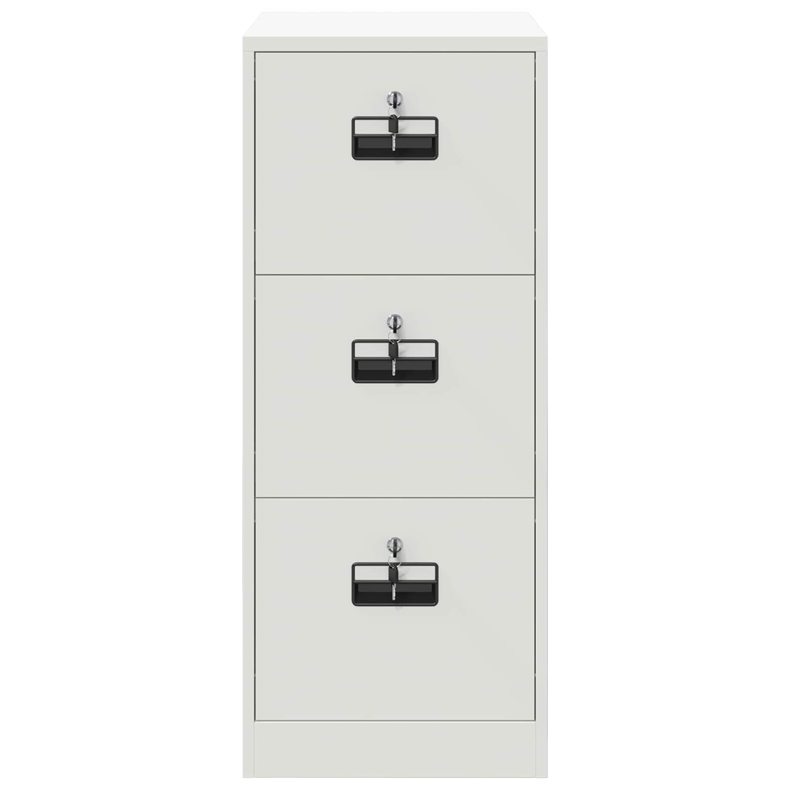 Bestandenkast Met Lade 44 X 50 X 106,5 Cm Koudgewalst Staal Wit
