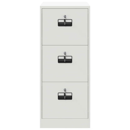 Bestandenkast Met Lade 44 X 50 X 106,5 Cm Koudgewalst Staal Wit