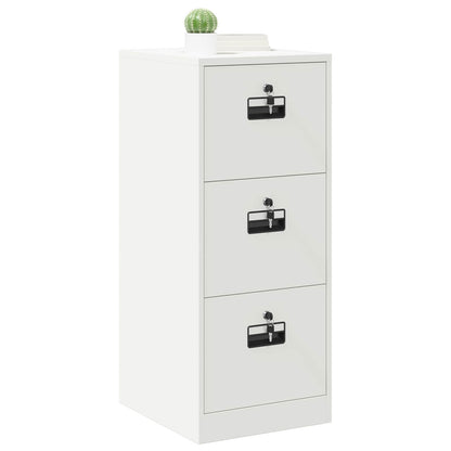 Bestandenkast Met Lade 44 X 50 X 106,5 Cm Koudgewalst Staal Wit