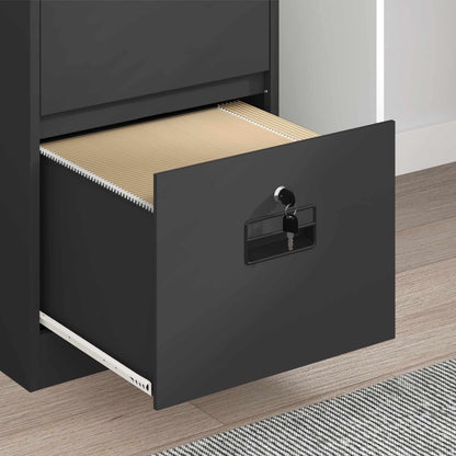 Bestandenkast 44 X 50 X 106,5 Cm Koudgewalst Staal Zwart