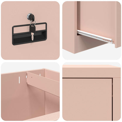 Bestandenkast 44 X 50 X 106,5 Cm Koudgewalst Staal Roze