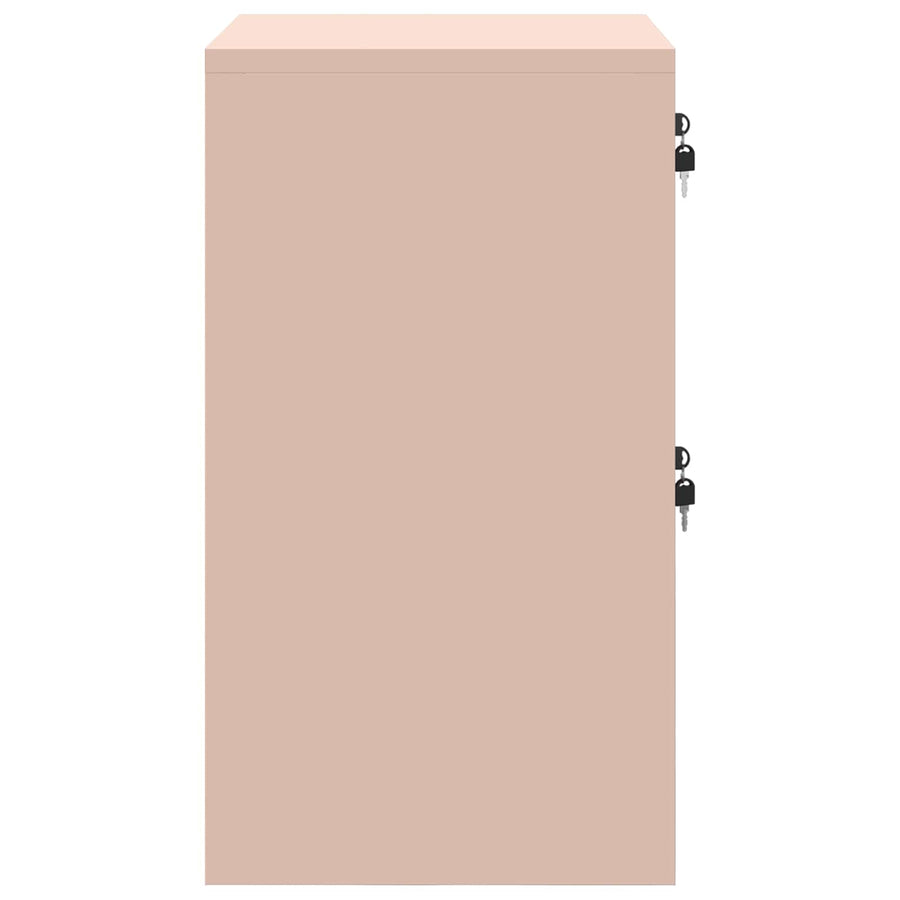 Bestandenkast 44 X 50 X 106,5 Cm Koudgewalst Staal Roze