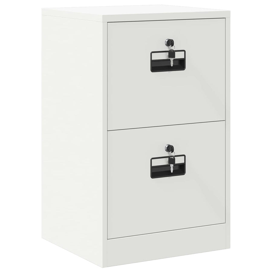 Bestandenkast Met Lade 44 X 50 X 106,5 Cm Koudgewalst Staal Wit