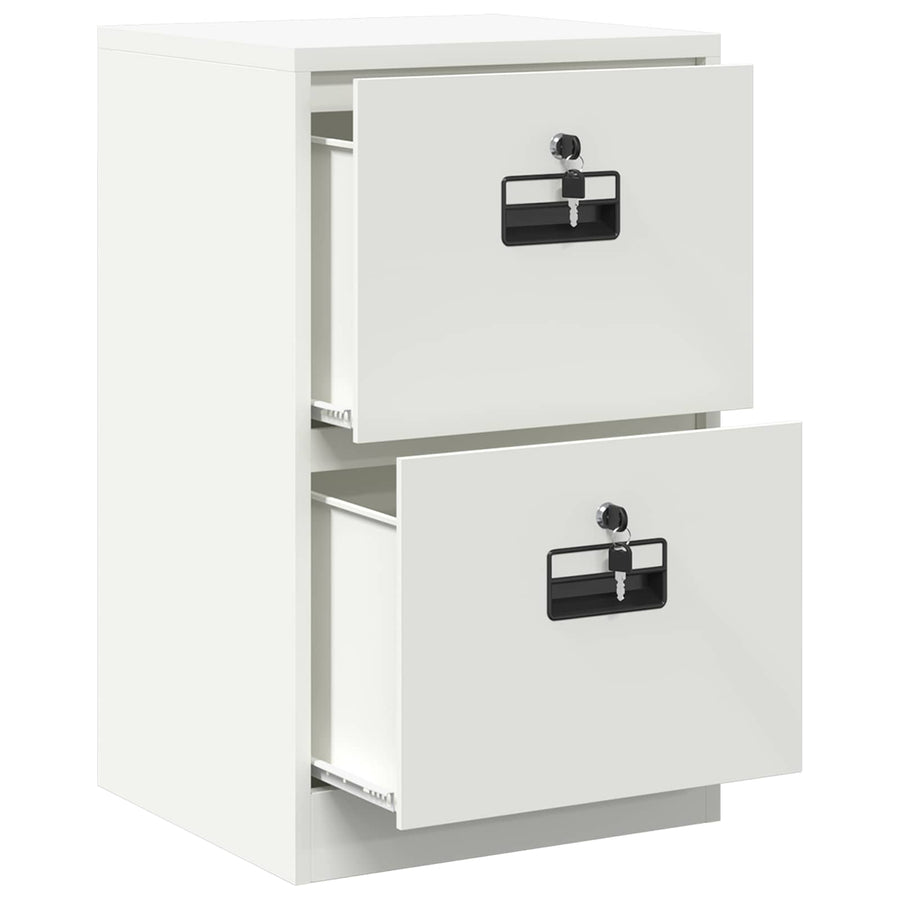 Bestandenkast Met Lade 44 X 50 X 106,5 Cm Koudgewalst Staal Wit