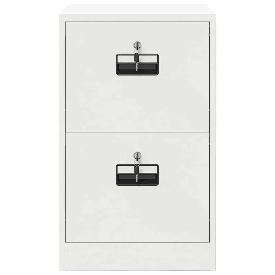 Bestandenkast Met Lade 44 X 50 X 106,5 Cm Koudgewalst Staal Wit