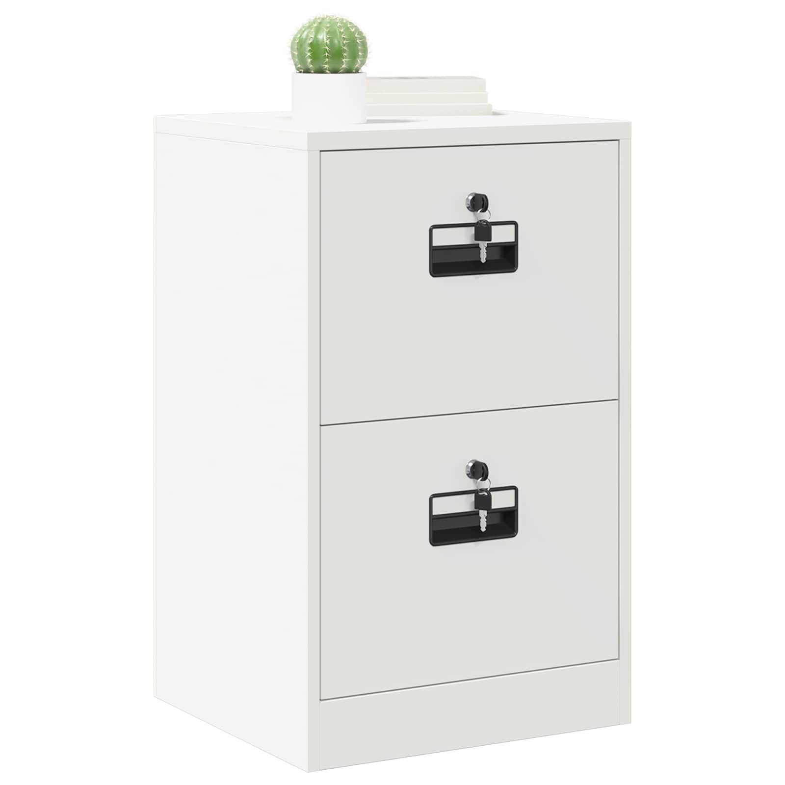 Bestandenkast Met Lade 44 X 50 X 106,5 Cm Koudgewalst Staal Wit