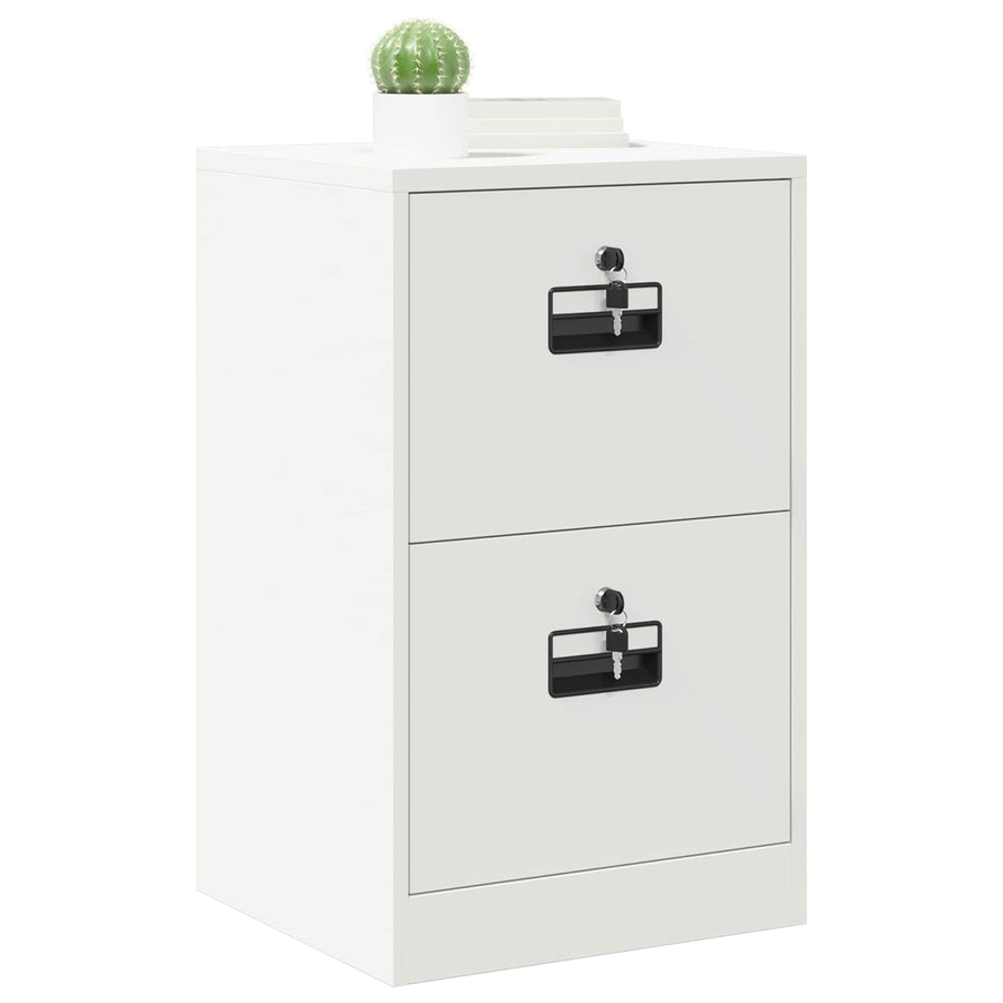 Bestandenkast Met Lade 44 X 50 X 106,5 Cm Koudgewalst Staal Wit