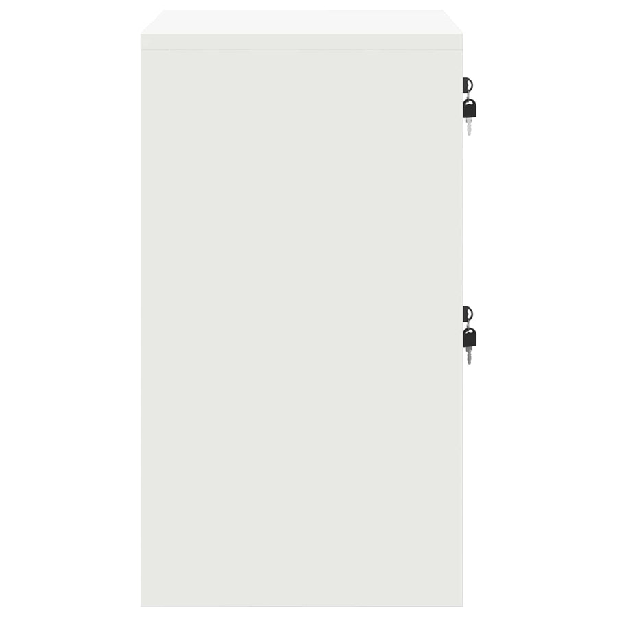 Bestandenkast Met Lade 44 X 50 X 106,5 Cm Koudgewalst Staal Wit