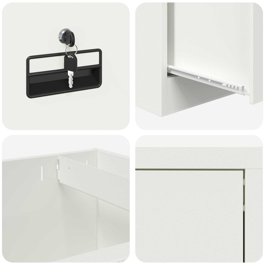 Bestandenkast 44 X 50 X 106,5 Cm Koudgewalst Staal Antraciet