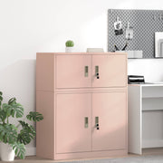 Opbergkast 90x40x40 cm staal roze