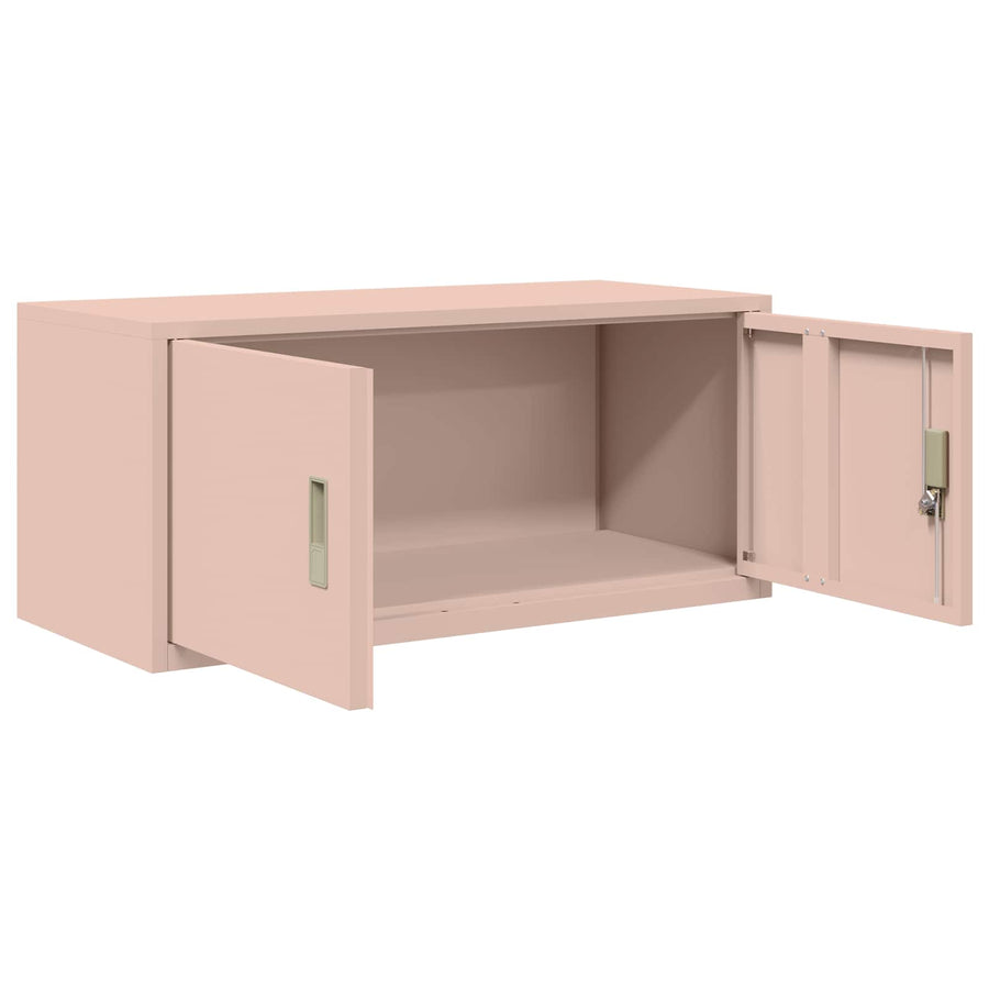 Opbergkast met opslag Roze 90 x 40 x 40 cm Koudgewalst Staal
