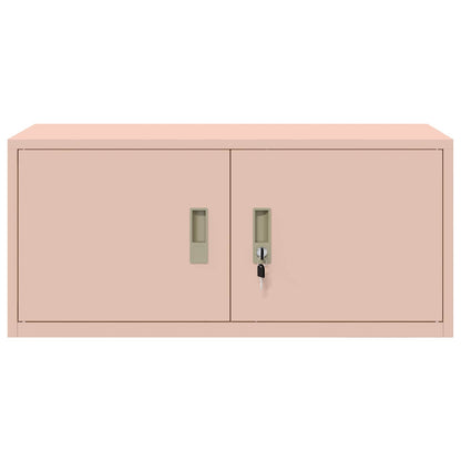 Opbergkast met opslag Roze 90 x 40 x 40 cm Koudgewalst Staal