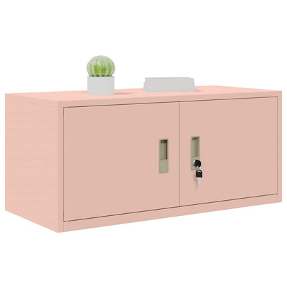 Opbergkast met opslag Roze 90 x 40 x 40 cm Koudgewalst Staal