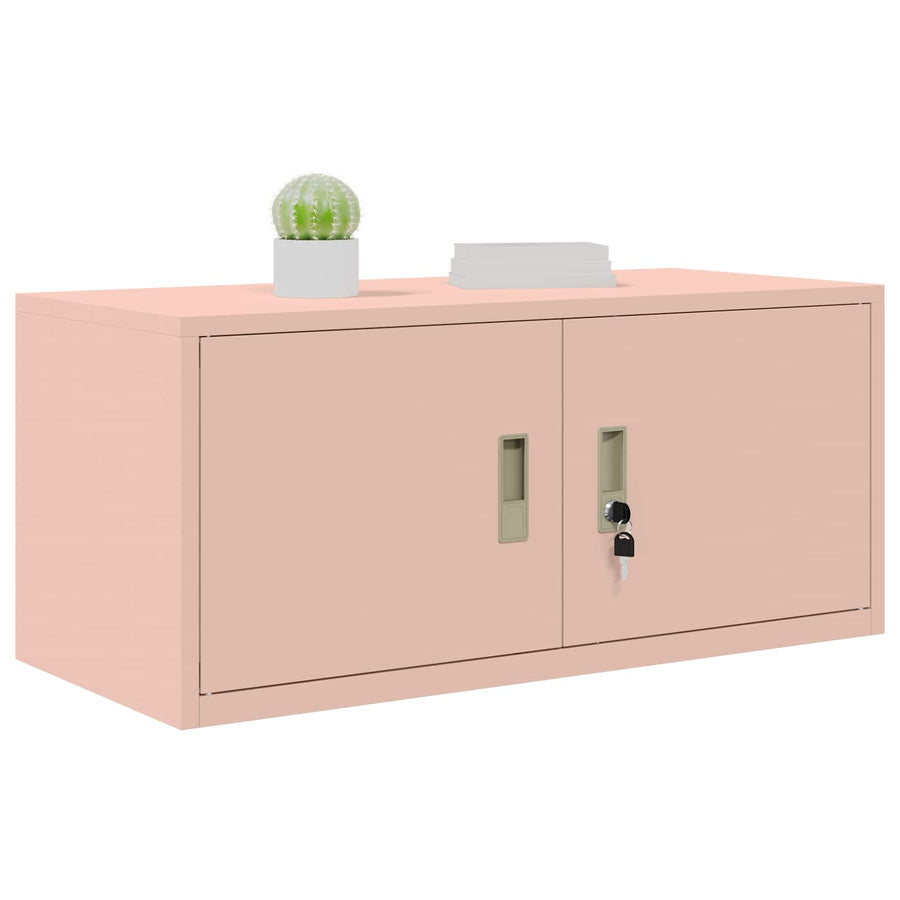 Opbergkast met opslag Roze 90 x 40 x 40 cm Koudgewalst Staal