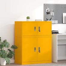 Opbergkast Mosterdgeel 90 x 40 x 40 cm Koudgewalst Staal