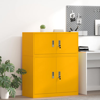 Opbergkast Mosterdgeel 90 x 40 x 40 cm Koudgewalst Staal