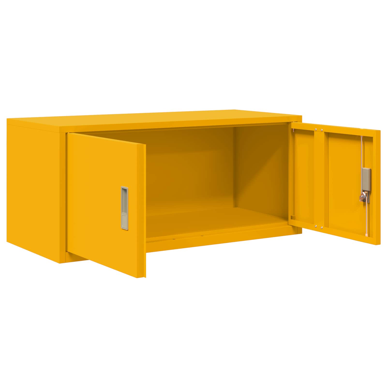 Opbergkast Mosterdgeel 90 x 40 x 40 cm Koudgewalst Staal