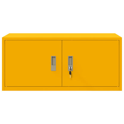 Opbergkast Mosterdgeel 90 x 40 x 40 cm Koudgewalst Staal