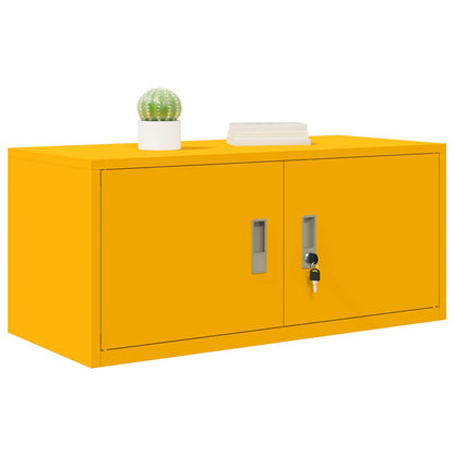 Opbergkast Mosterdgeel 90 x 40 x 40 cm Koudgewalst Staal