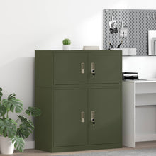 Opbergkast Olijf Groen 90 x 40 x 40 cm Koudgewalst Staal