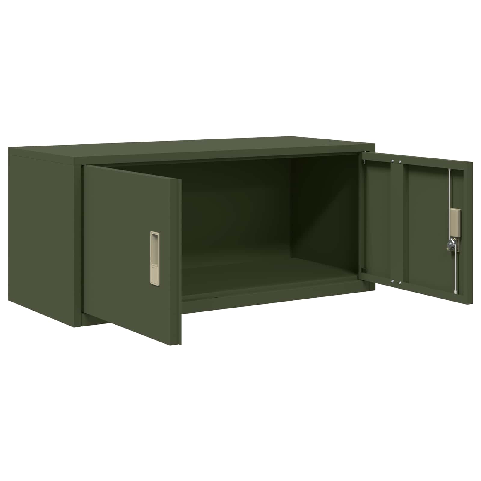 Opbergkast Olijf Groen 90 x 40 x 40 cm Koudgewalst Staal
