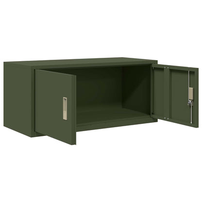 Opbergkast Olijf Groen 90 x 40 x 40 cm Koudgewalst Staal