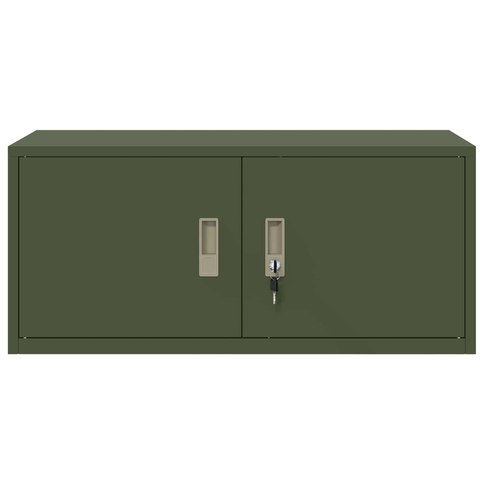 Opbergkast Olijf Groen 90 x 40 x 40 cm Koudgewalst Staal