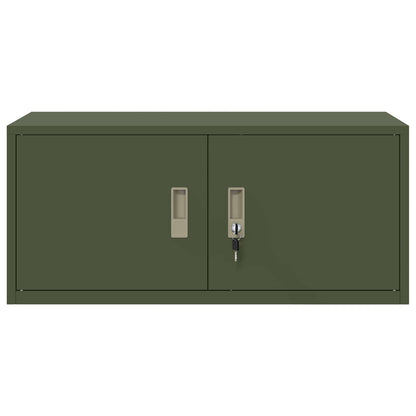Opbergkast Olijf Groen 90 x 40 x 40 cm Koudgewalst Staal