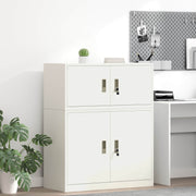 Opbergkast 90x40x40 cm staal wit