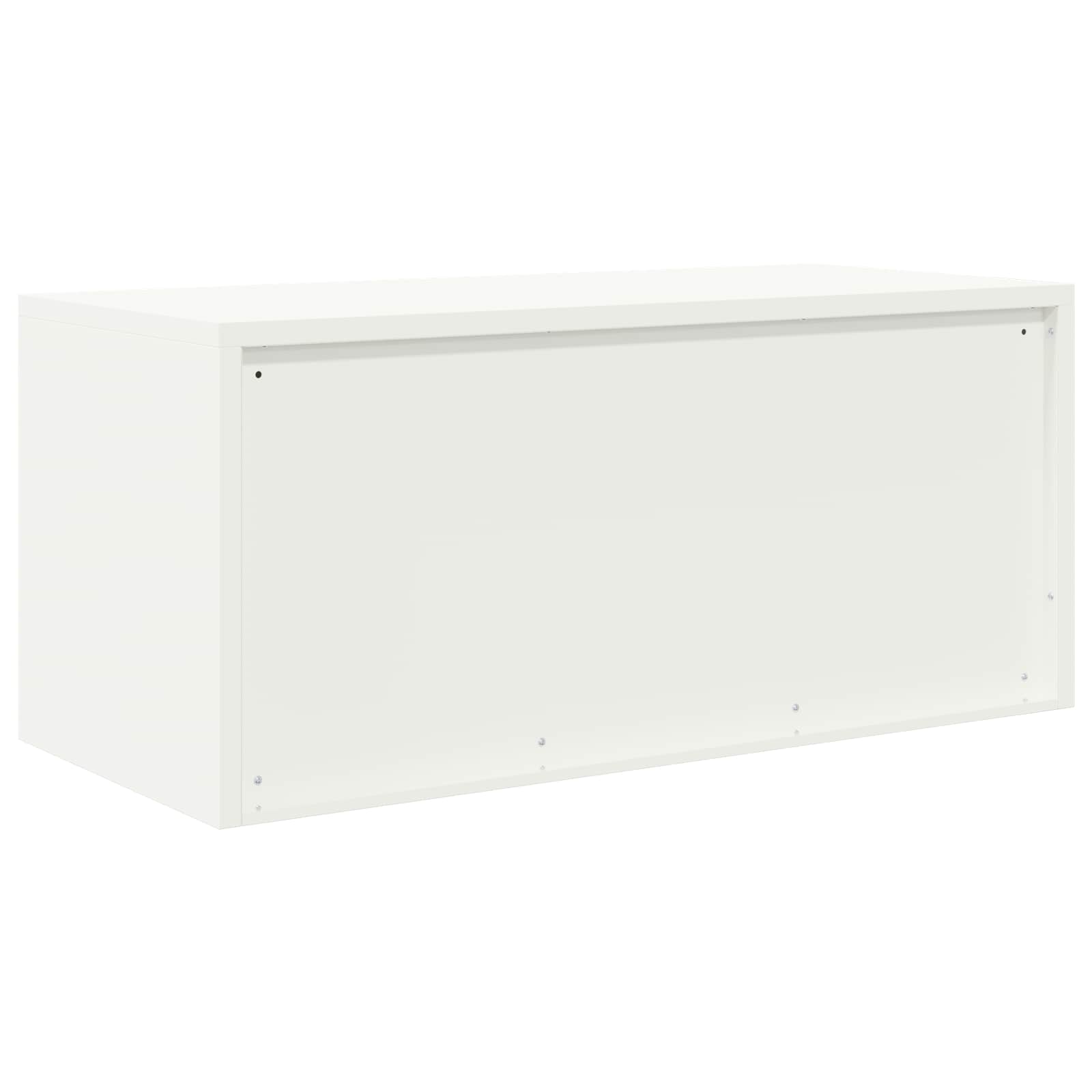 Opbergkast met opslag Wit 90 x 40 x 40 cm Koudgewalst Staal
