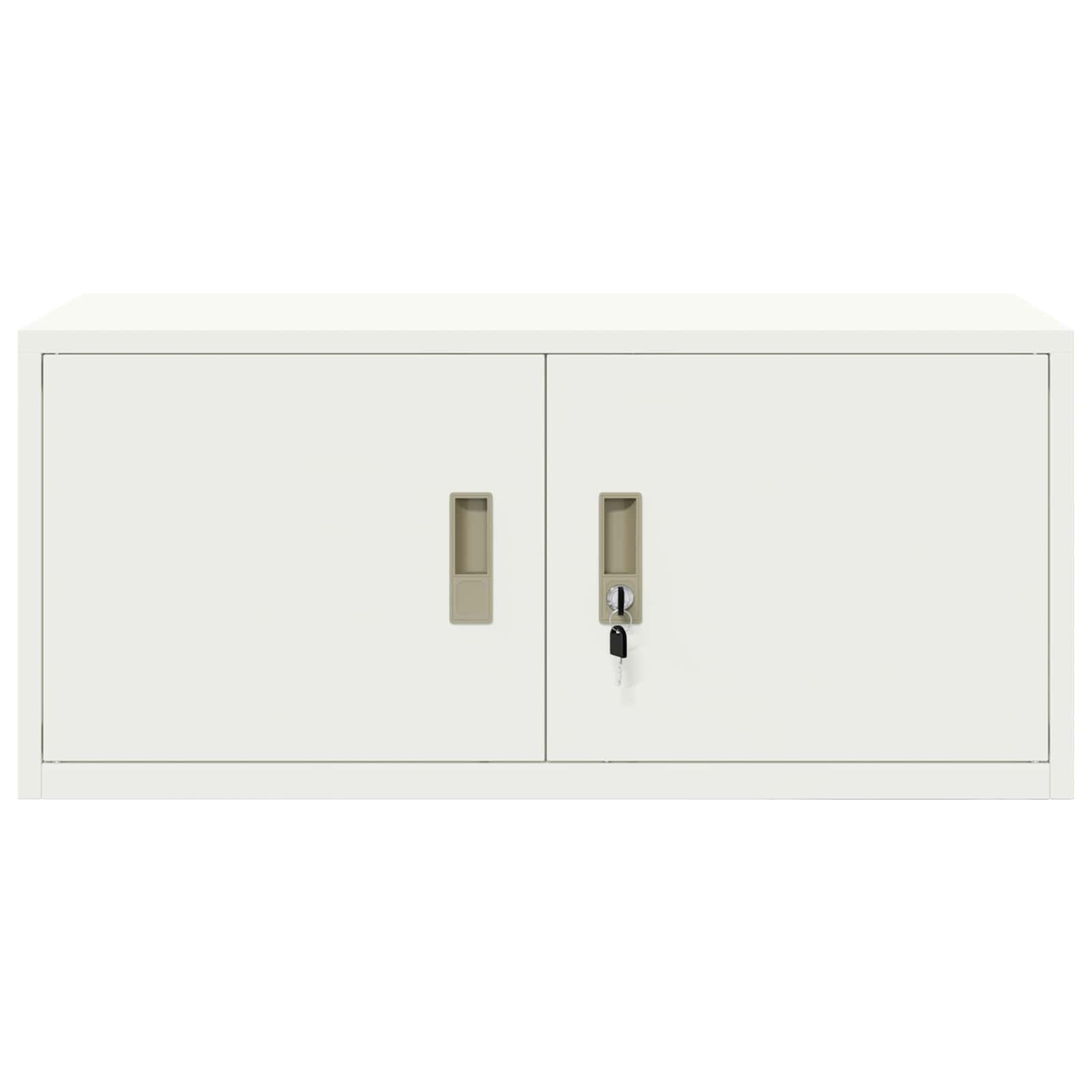 Opbergkast met opslag Wit 90 x 40 x 40 cm Koudgewalst Staal