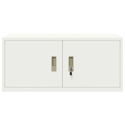 Opbergkast met opslag Wit 90 x 40 x 40 cm Koudgewalst Staal