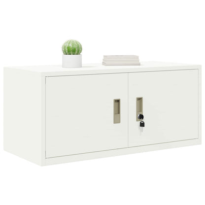 Opbergkast met opslag Wit 90 x 40 x 40 cm Koudgewalst Staal